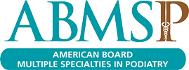 Logo Recognizing Foot Specialists of Long Island's affiliation with American Board Multiple Specialities in Podiatry
